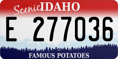 ID license plate E277036