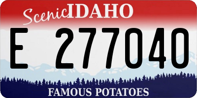 ID license plate E277040