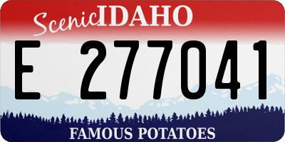 ID license plate E277041