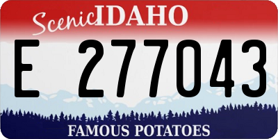 ID license plate E277043