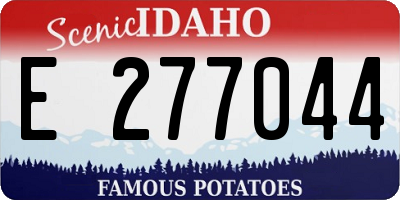 ID license plate E277044