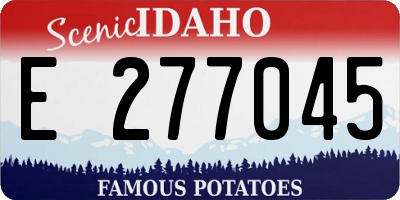 ID license plate E277045