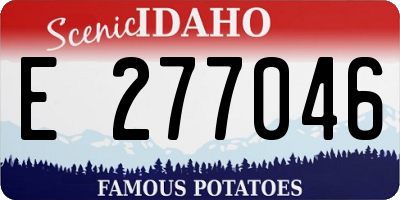 ID license plate E277046
