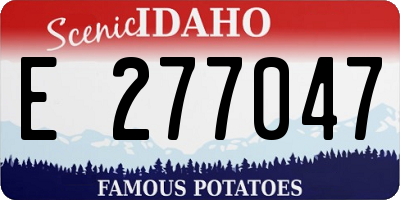 ID license plate E277047