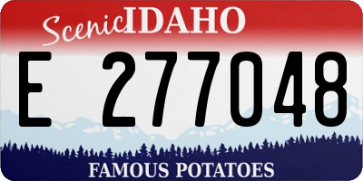 ID license plate E277048