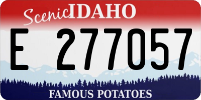 ID license plate E277057
