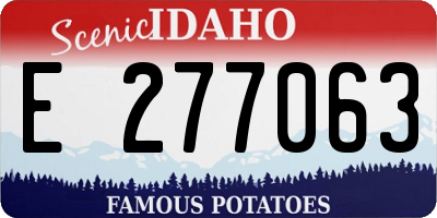 ID license plate E277063