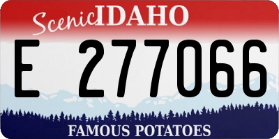 ID license plate E277066