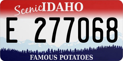 ID license plate E277068
