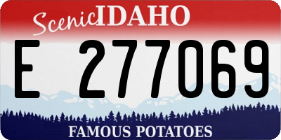 ID license plate E277069
