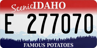 ID license plate E277070