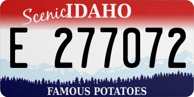 ID license plate E277072