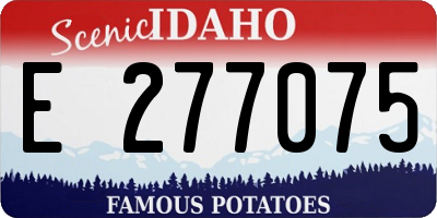 ID license plate E277075