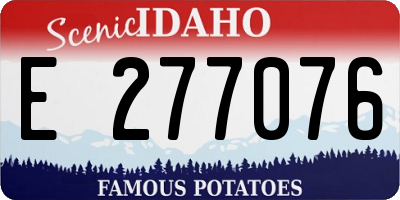ID license plate E277076