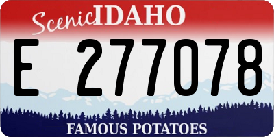 ID license plate E277078