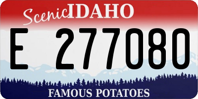 ID license plate E277080