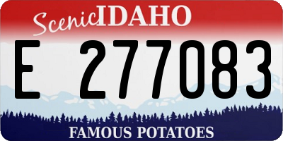 ID license plate E277083