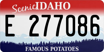 ID license plate E277086