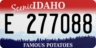 ID license plate E277088