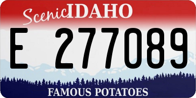 ID license plate E277089