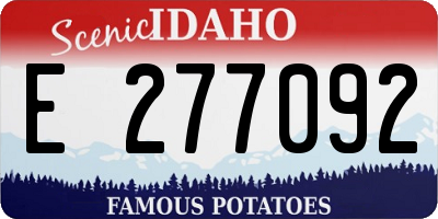ID license plate E277092