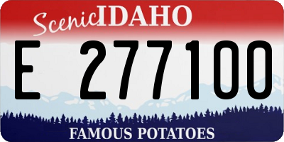 ID license plate E277100