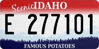 ID license plate E277101