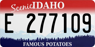 ID license plate E277109