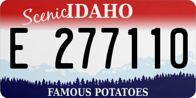 ID license plate E277110