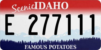 ID license plate E277111