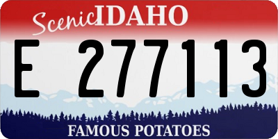 ID license plate E277113