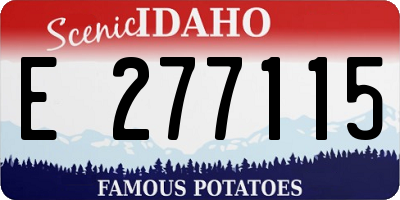 ID license plate E277115