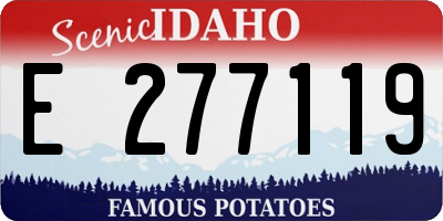 ID license plate E277119