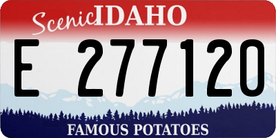 ID license plate E277120
