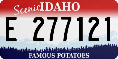 ID license plate E277121