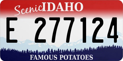 ID license plate E277124