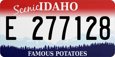 ID license plate E277128
