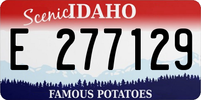 ID license plate E277129