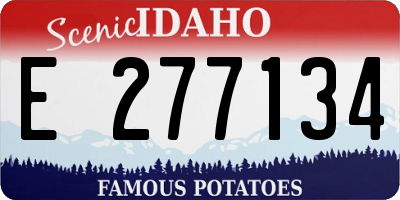 ID license plate E277134