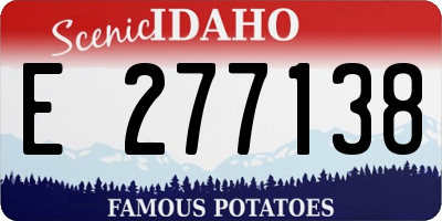 ID license plate E277138