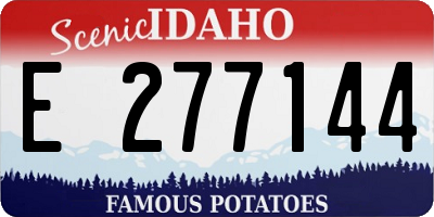 ID license plate E277144