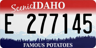 ID license plate E277145