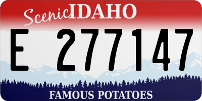 ID license plate E277147