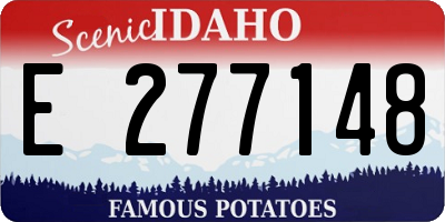 ID license plate E277148