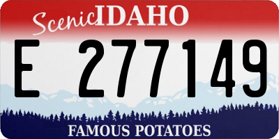 ID license plate E277149