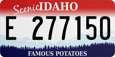 ID license plate E277150