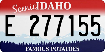 ID license plate E277155