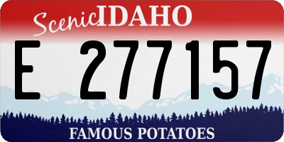 ID license plate E277157