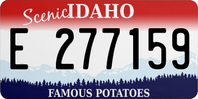 ID license plate E277159