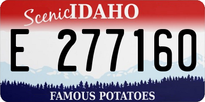 ID license plate E277160